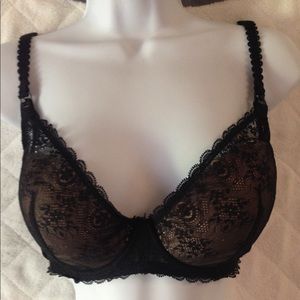 Le Mystere Black Lace Nursing Bra 36C